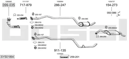 Система выпуска ОГ BOSAL купить