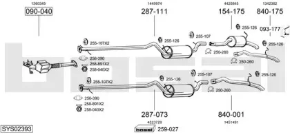 Система выпуска ОГ BOSAL купить