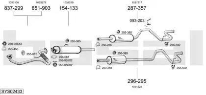 Система выпуска ОГ BOSAL купить