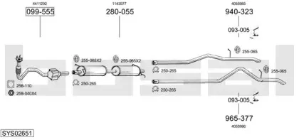 Система выпуска ОГ BOSAL купить