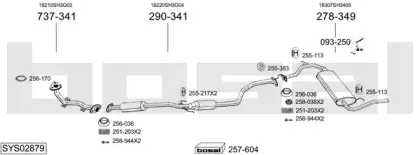 Система выпуска ОГ BOSAL купить