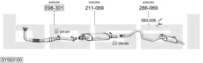 Система выпуска ОГ BOSAL купить
