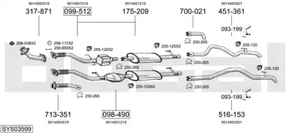 Система выпуска ОГ BOSAL купить