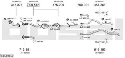 Система выпуска ОГ BOSAL купить