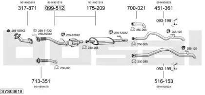 Система выпуска ОГ BOSAL купить