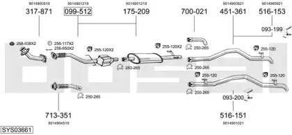 Система выпуска ОГ BOSAL купить