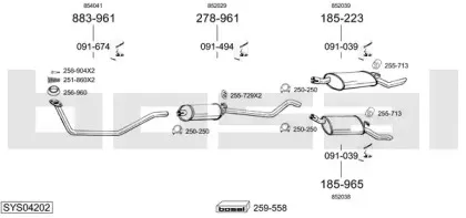 Система выпуска ОГ BOSAL купить
