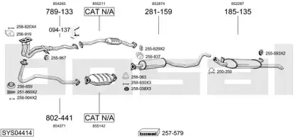 Система выпуска ОГ BOSAL купить