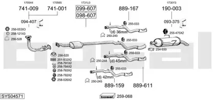 Система выпуска ОГ BOSAL купить