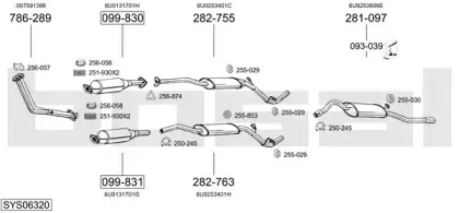 Система выпуска ОГ BOSAL купить