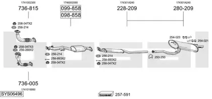 Система выпуска ОГ BOSAL купить