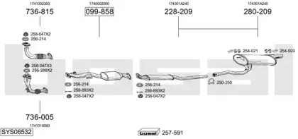 Система выпуска ОГ BOSAL купить