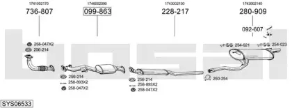 Система выпуска ОГ BOSAL купить