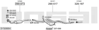 Система выпуска ОГ BOSAL купить