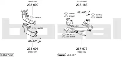 Система выпуска ОГ BOSAL купить