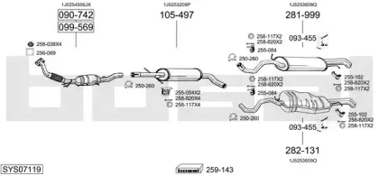 Система выпуска ОГ BOSAL купить