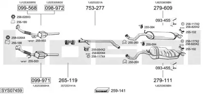 Система выпуска ОГ BOSAL купить