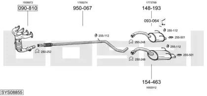 Система выпуска ОГ BOSAL купить