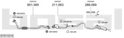 Система выпуска ОГ BOSAL купить