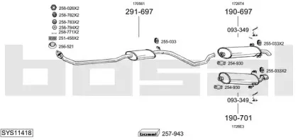 Система выпуска ОГ BOSAL купить