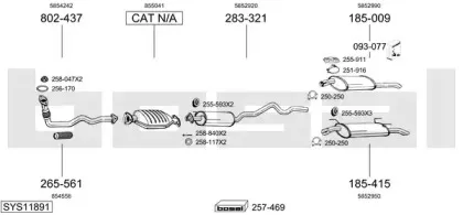Система выпуска ОГ BOSAL купить