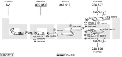 Система выпуска ОГ BOSAL купить