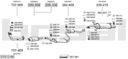 Система выпуска ОГ BOSAL купить