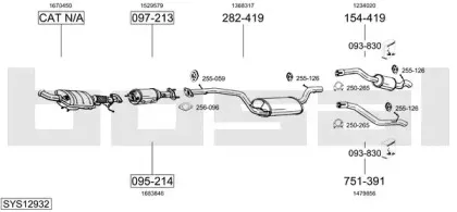 Система выпуска ОГ BOSAL купить