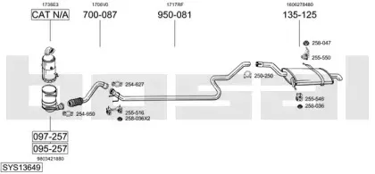 Система выпуска ОГ BOSAL купить