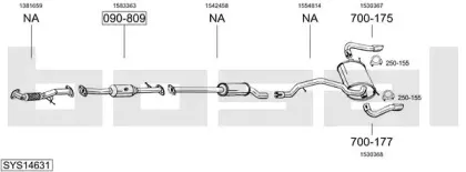 Система выпуска ОГ BOSAL купить