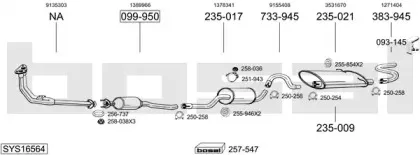 Система выпуска ОГ BOSAL купить