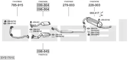 Система выпуска ОГ BOSAL купить