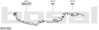 Система выпуска ОГ BOSAL купить