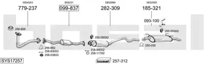 Система выпуска ОГ BOSAL купить