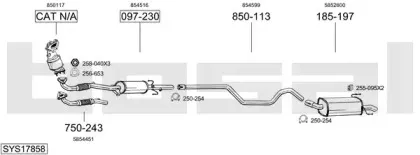 Система выпуска ОГ BOSAL купить
