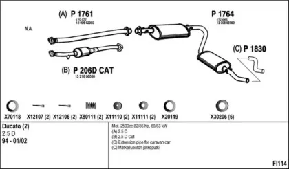 Система выпуска ОГ FENNO купить