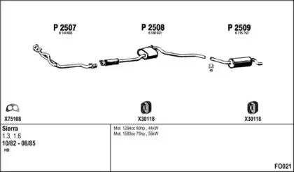 Система выпуска ОГ FENNO купить