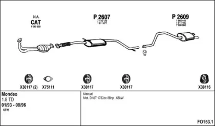 Система выпуска ОГ FENNO купить