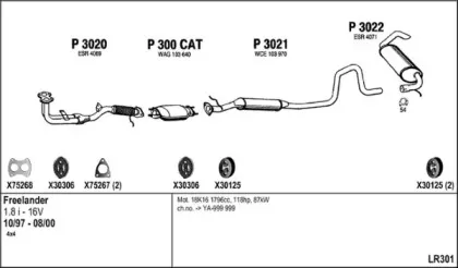 Система выпуска ОГ FENNO купить