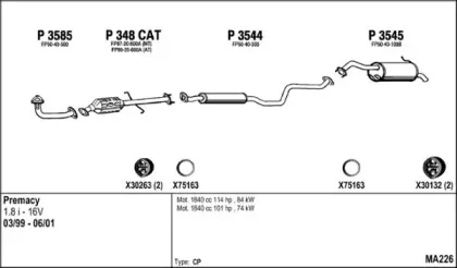 Система выпуска ОГ FENNO купить