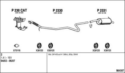 Система выпуска ОГ FENNO купить