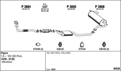 Система выпуска ОГ FENNO купить