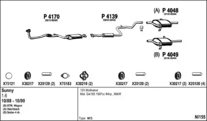 Система выпуска ОГ FENNO купить