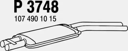 Средний глушитель выхлопных газов FENNO купить