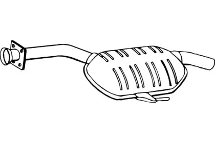 Средний глушитель выхлопных газов FENNO купить