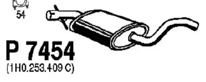 Средний глушитель выхлопных газов FENNO купить