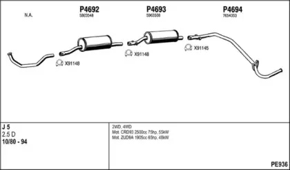 Система выпуска ОГ FENNO купить