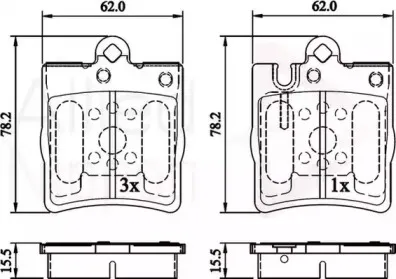 Комплект тормозных колодок, дисковый тормоз COMLINE купить