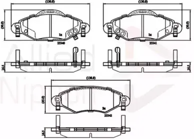 Комплект тормозных колодок, дисковый тормоз COMLINE купить