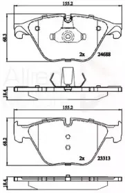 Комплект тормозных колодок, дисковый тормоз COMLINE купить